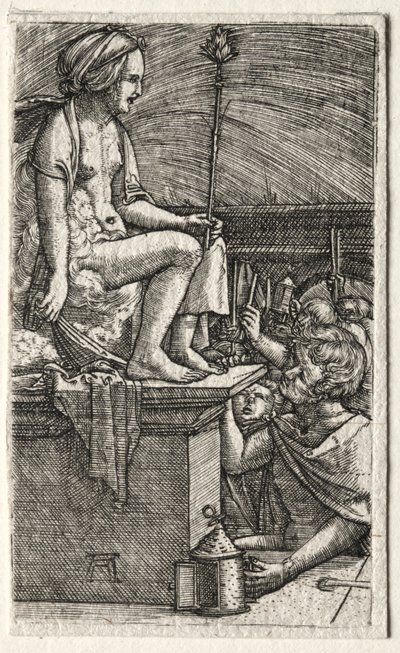 A cortesã romana ou a vingança do feiticeiro Virgílio, 1520-1526. de Albrecht Altdorfer