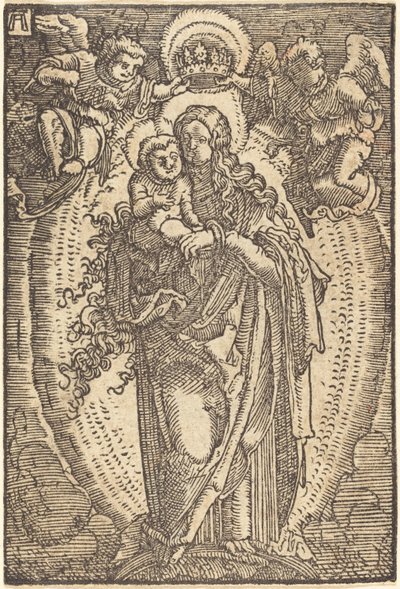 A Virgem Coroada por Anjos de Albrecht Altdorfer