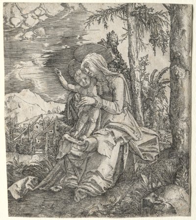 A Virgem em uma paisagem, c. 1515 de Albrecht Altdorfer