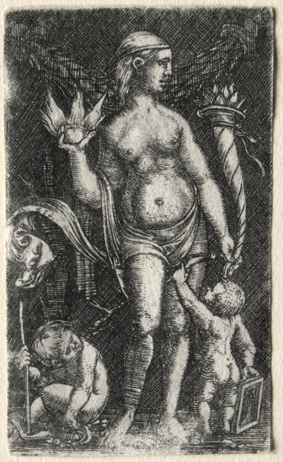 Vênus entre dois cupidos, 1520. de Albrecht Altdorfer