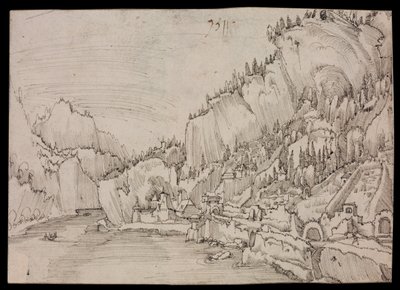 Sarmingstein no Danúbio de Albrecht Altdorfer