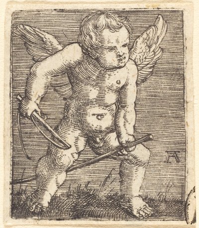 Gênios Alados com Hobby Horse e Chicote de Albrecht Altdorfer