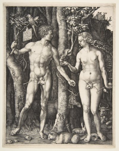 Adão e Eva, 1504. de Albrecht Dürer