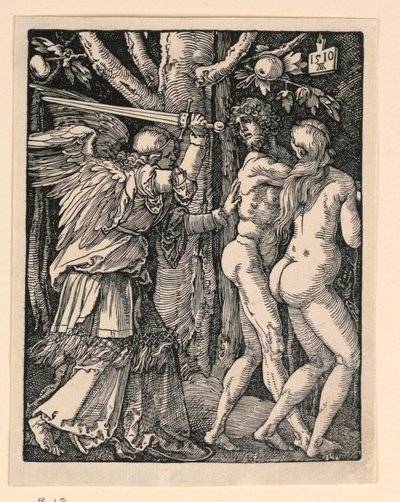 Adão e Eva expulsos do paraíso, da série A Pequena Paixão de Albrecht Dürer