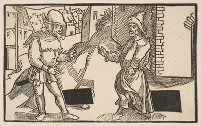 Adelphi, da Comédia de Terence, reimpressão do século XIX. de Albrecht Dürer