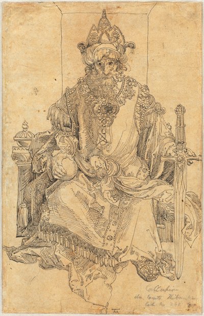 Um governante oriental sentado em seu trono de Albrecht Dürer