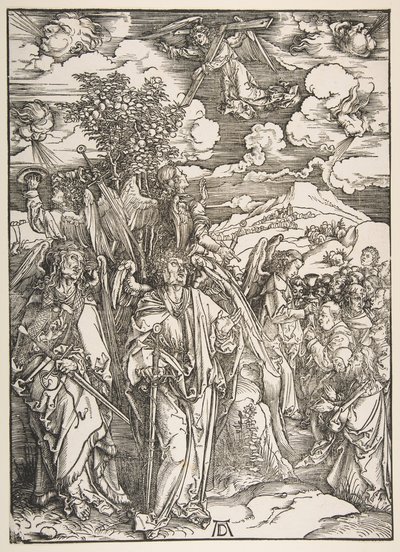 Anjos que restringem os quatro ventos.nd de Albrecht Dürer