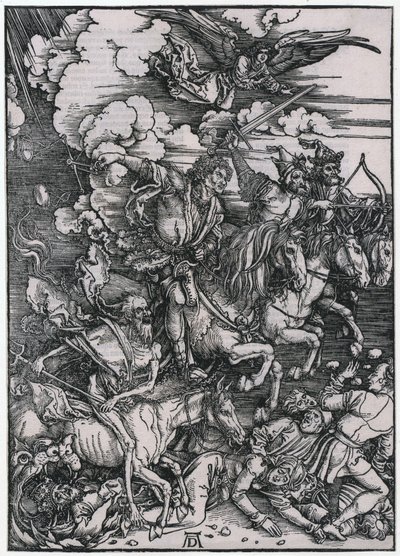 Cavaleiros do Apocalipse, Figura III, Folha 5 da série «O Apocalipse» de Albrecht Dürer