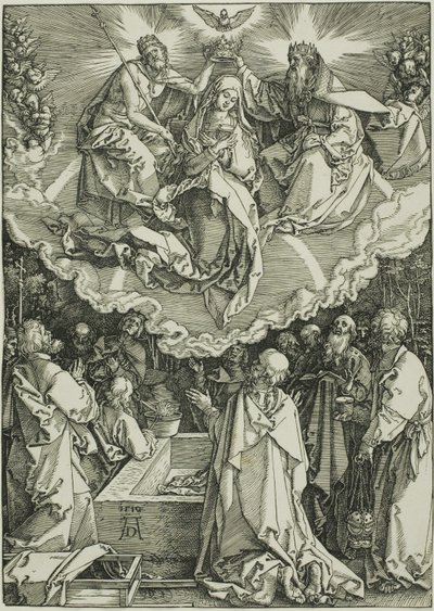 Assunção e Coroação da Virgem, de A Vida da Virgem de Albrecht Dürer