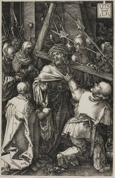 Carregamento da Cruz, da Paixão Gravada de Albrecht Dürer