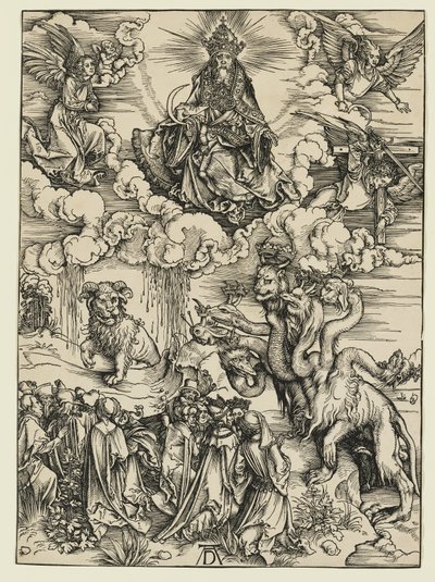 Besta com dois chifres como um cordeiro de Albrecht Dürer