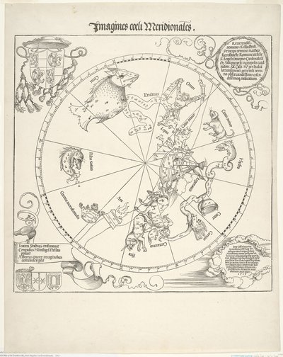 Mapa Celestial do Céu do Sul (Imagines coeli meridionalis) de Albrecht Dürer