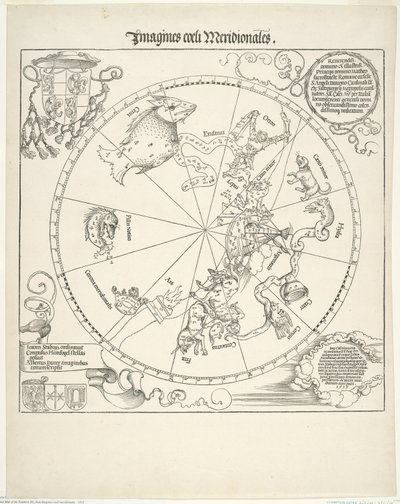 Mapa Celestial do Céu do Sul (Imagines coeli meridionalis) de Albrecht Dürer