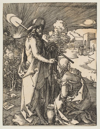 Cristo Aparecendo a Maria Madalena, de The Small Passion, ca. 1510 de Albrecht Dürer