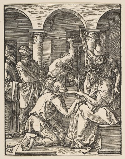 Cristo coroado de espinhos, de «A Pequena Paixão» de Albrecht Dürer