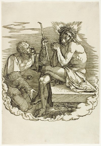 Cristo, Homem de Dores, Escarnecido por um Soldado, frontispício de A Grande Paixão de Albrecht Dürer