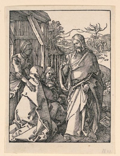 Cristo se despedindo de sua mãe, da série A Pequena Paixão de Albrecht Dürer
