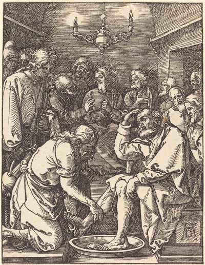 Cristo lavando os pés aos discípulos de Albrecht Dürer