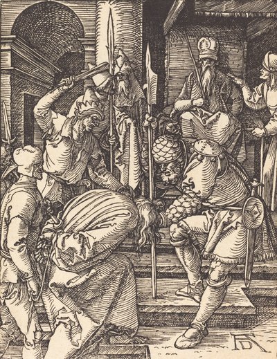 Cristo antes de Anás, provavelmente c. 15091510. de Albrecht Dürer