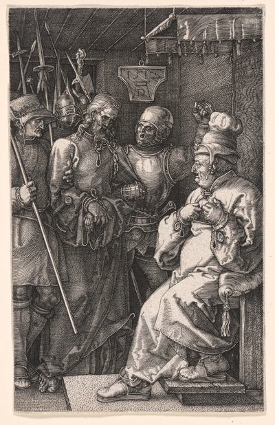 Cristo perante Caifás, de A Paixão Gravada de Albrecht Dürer