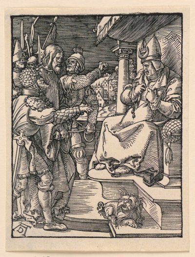 Cristo diante de Caifás, da série A Pequena Paixão de Albrecht Dürer