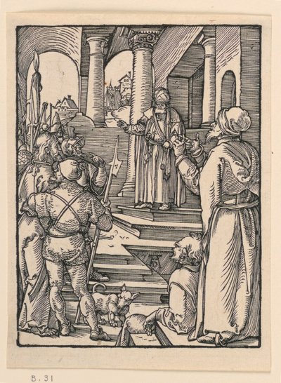 Cristo diante de Pilatos, da série A Pequena Paixão de Albrecht Dürer