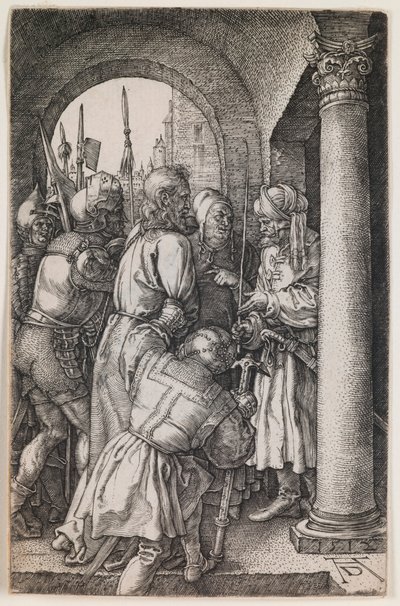 Cristo diante de Pilatos, da série “A Paixão Gravada” de Albrecht Dürer