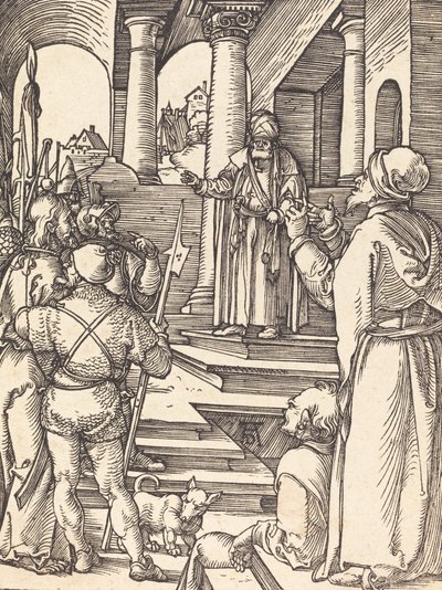 Cristo diante de Pilatos, provavelmente c. 15091510. de Albrecht Dürer