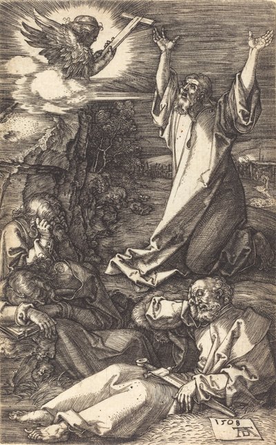 Cristo no Monte das Oliveiras, 1508. de Albrecht Dürer