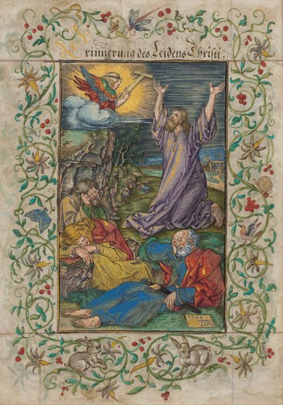 Cristo no Monte das Oliveiras, 1508 e 1580 de Albrecht Dürer