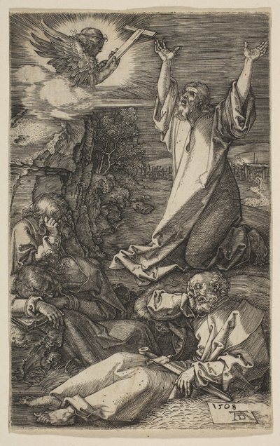 Cristo no Monte das Oliveiras, de The Passion, 1508. de Albrecht Dürer
