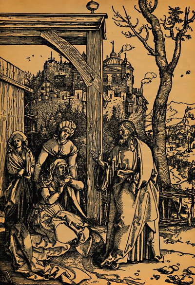 Adeus de Cristo a Sua Mãe., Cristo se despedindo de sua mãe, 1504-1505. de Albrecht Dürer