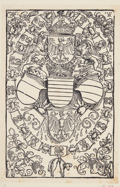 Brasão de Maximiliano I como Rei dos Romanos de Albrecht Dürer