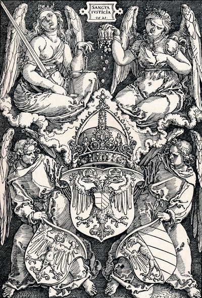 Brasão de armas da cidade de Nuremberg, 1521 1906. de Albrecht Dürer