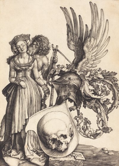 Brasão com uma Caveira, 1503. de Albrecht Dürer
