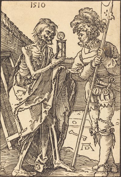 Morte e o Lansquenet, 1510. de Albrecht Dürer
