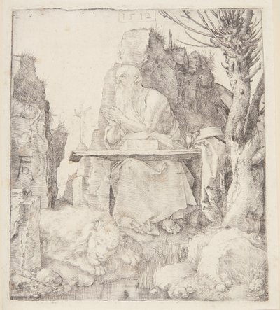 São Jerônimo por um salgueiro murcho de Albrecht Dürer