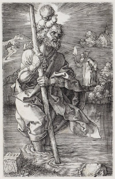 São Cristóvão, a olhar para a direita de Albrecht Dürer