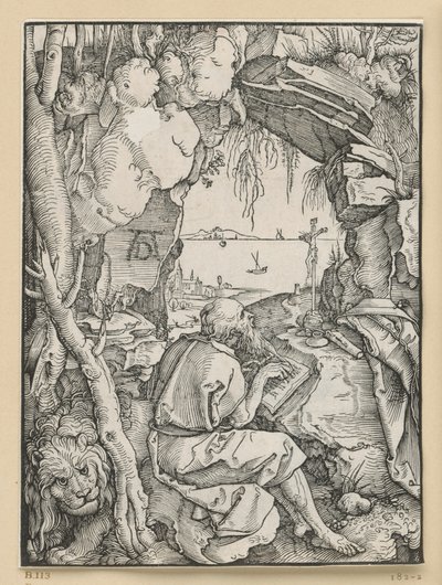 São Jerónimo na gruta rochosa de Albrecht Dürer