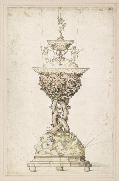Projeto para uma fonte de mesa, 1509 de Albrecht Dürer