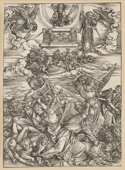Os quatro anjos da vingança (Apocalipse) de Albrecht Dürer