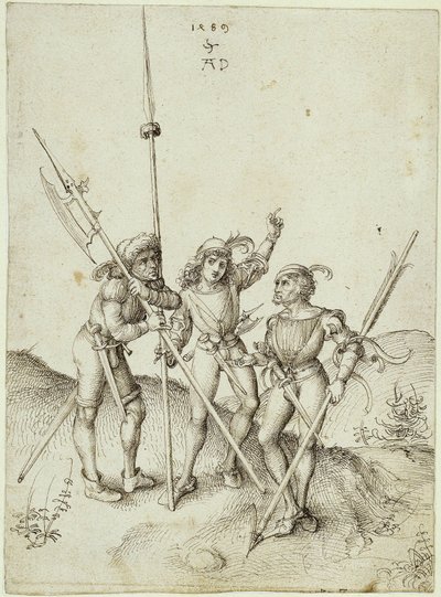 Três lansquenetes de Albrecht Dürer