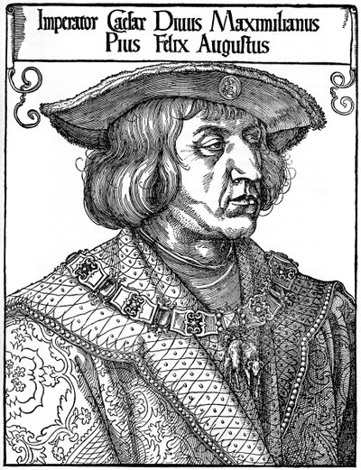 Imperador Maximiliano I, 1519, 1936 de Albrecht Dürer