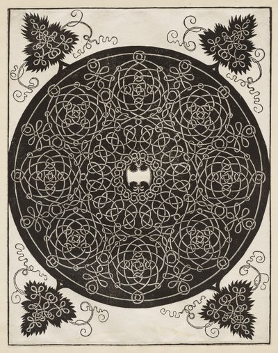 Quinto nó, com um escudo branco de seis pontas no centro de Albrecht Dürer