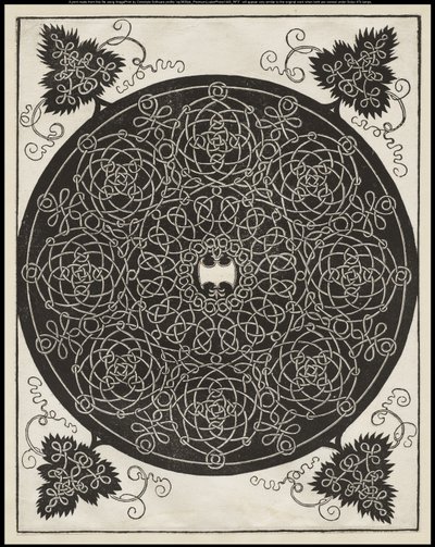 Quinto nó, com um escudo branco com seis pontos no centro, c.1506 de Albrecht Dürer