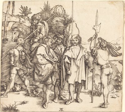 Cinco soldados e um turco a cavalo de Albrecht Dürer