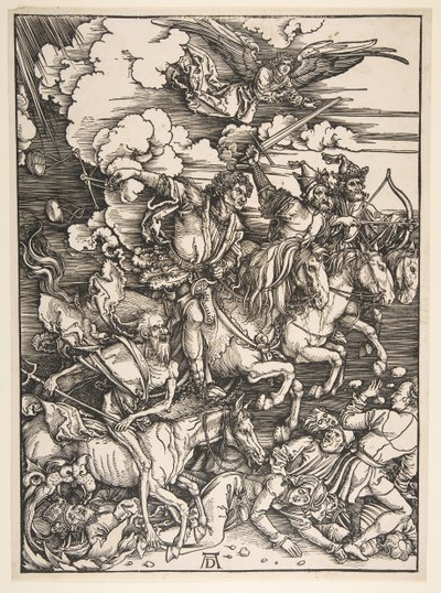 Quatro Cavaleiros do Apocalipse, ca. 14971498. de Albrecht Dürer