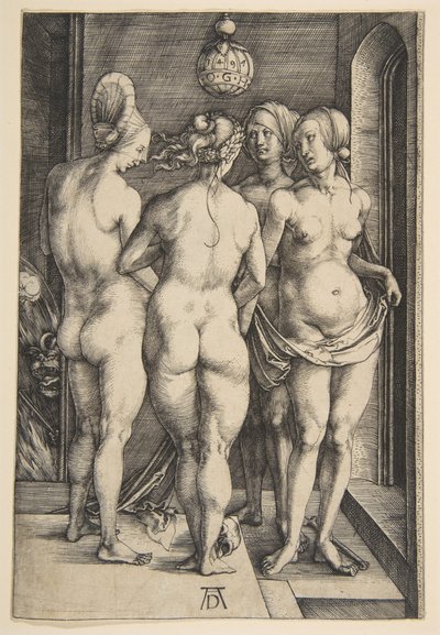 Quatro mulheres nuas, 1497. de Albrecht Dürer