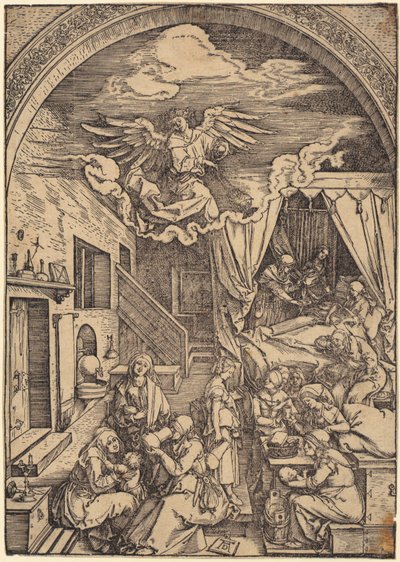 Nascimento de Cristo, folha 10 da série «A Vida de Maria» de Albrecht Dürer
