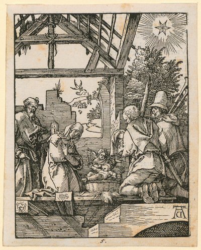 Nascimento de Cristo, folha 5 da série «Pequena Paixão em xilogravura» de Albrecht Dürer